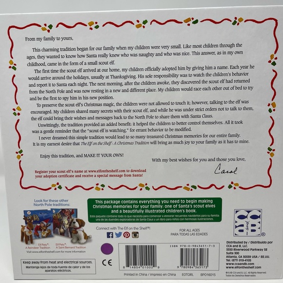 ELF ON THE SHELF: Girl Scout Elf with Blue Eyes and Storybook. NEW in Box. - Picture 2 of 7